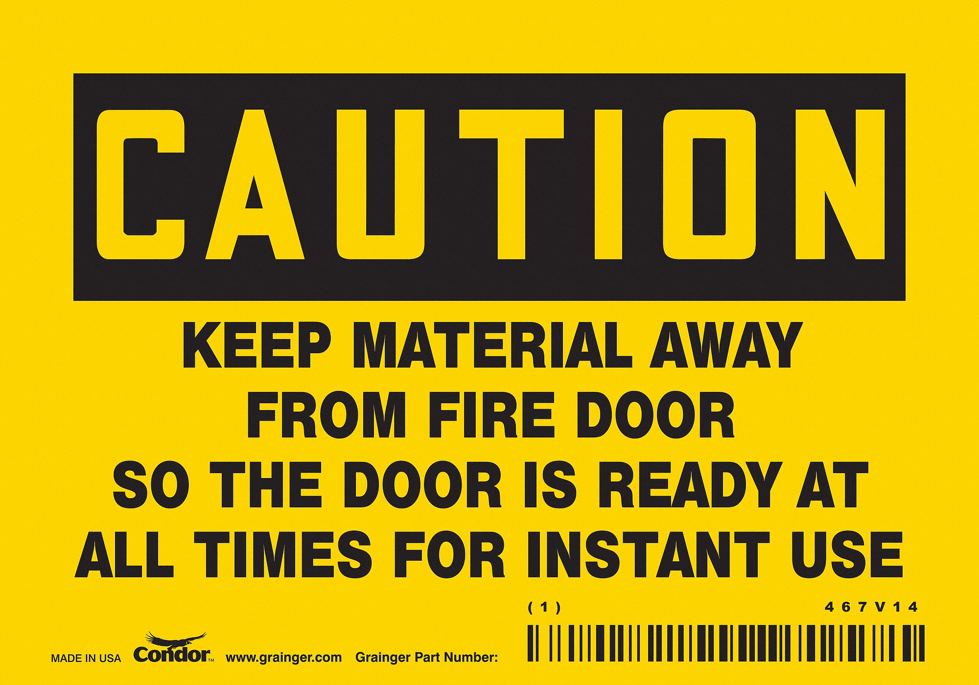 Safety Sign, 3 1/2 in x 5 in, Vinyl