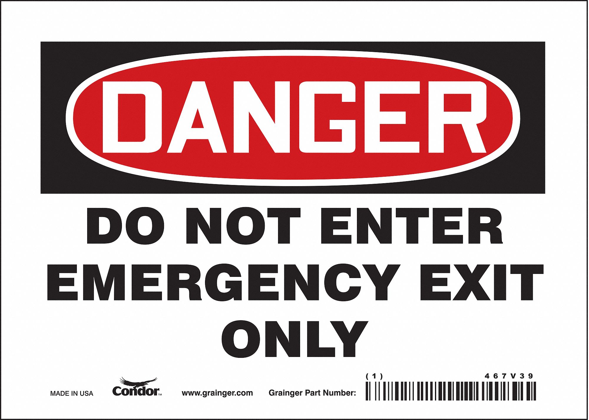Safety Sign: Vinyl, Adhesive Sign Mounting, 5 in x 7 in Nominal Sign Size, Not Retroreflective