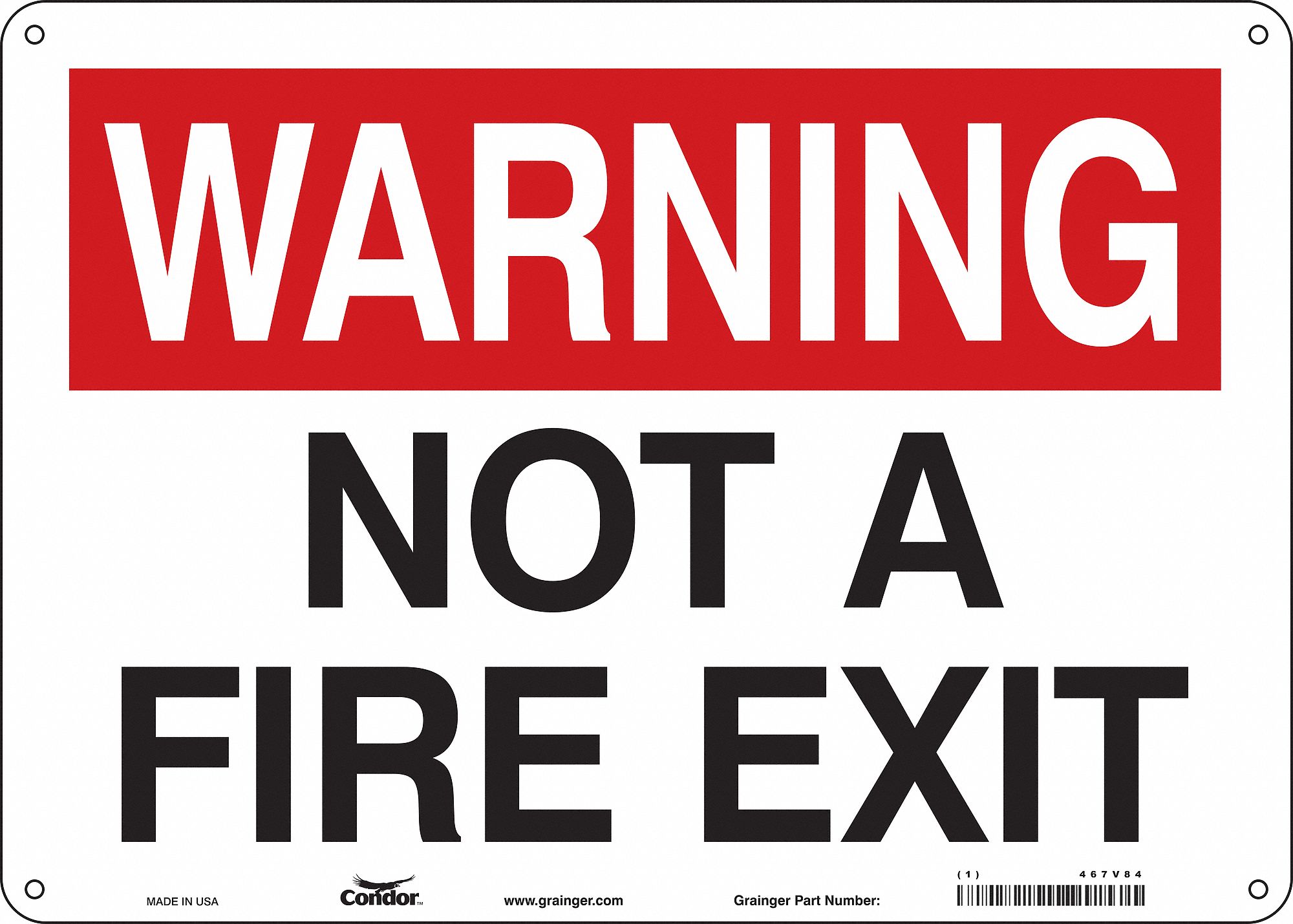 Safety Sign: Polyethylene, Mounting Holes Sign Mounting, 10 in x 14 in Nominal Sign Size