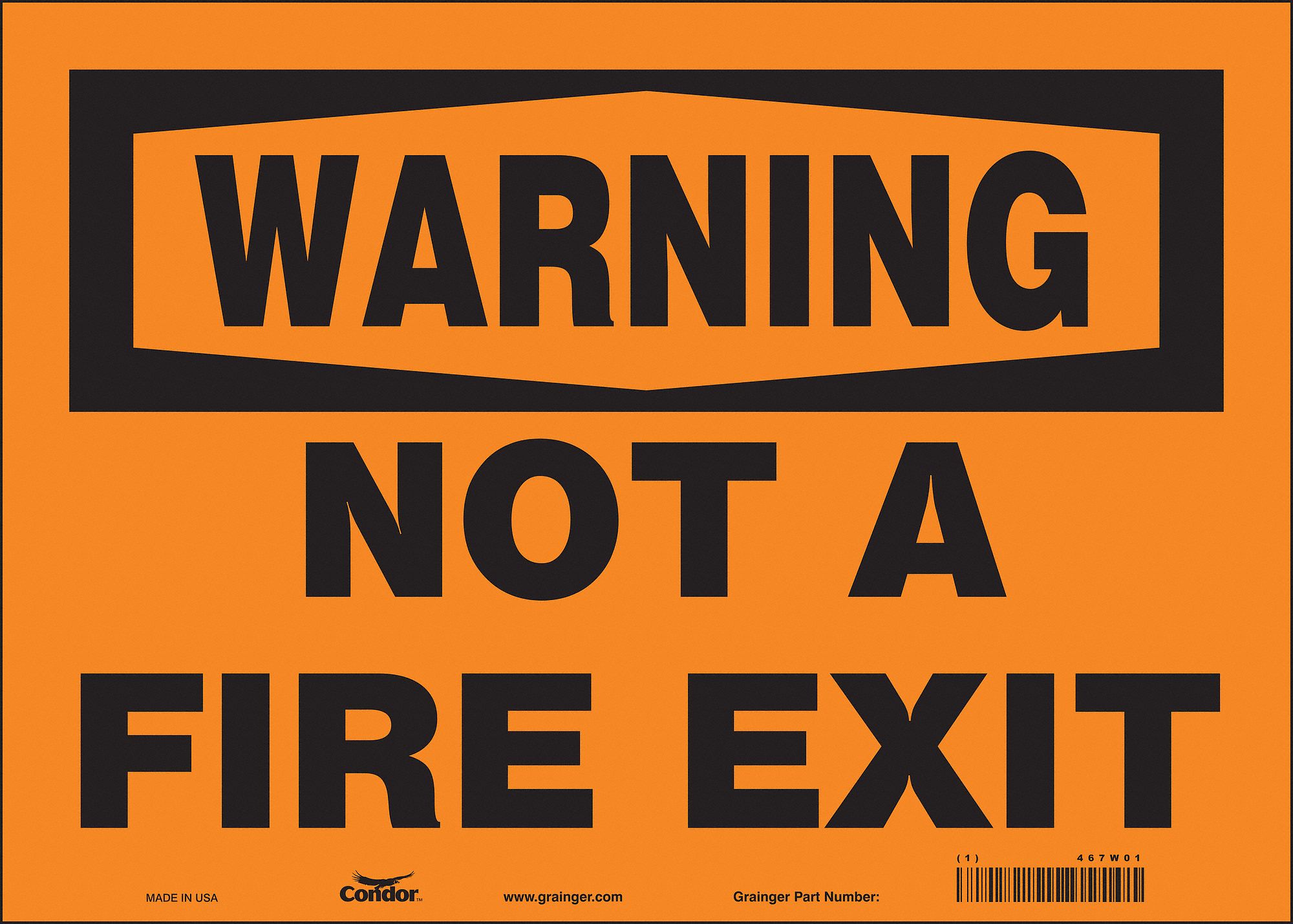 Safety Sign: Vinyl, Adhesive Sign Mounting, 10 in x 14 in Nominal Sign Size, Not Retroreflective