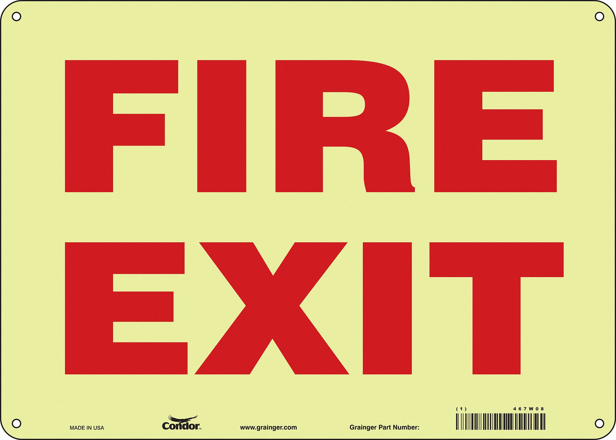 Safety Sign: Polyethylene, Mounting Holes Sign Mounting, 10 in x 14 in Nominal Sign Size