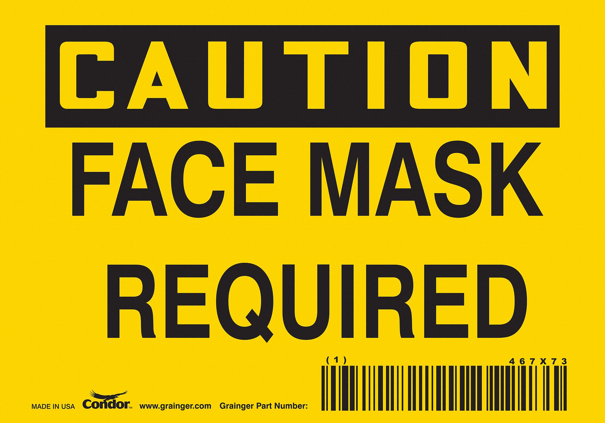 Safety Sign: Vinyl, Adhesive Sign Mounting, 3 1/2 in x 5 in Nominal Sign Size, Not Retroreflective