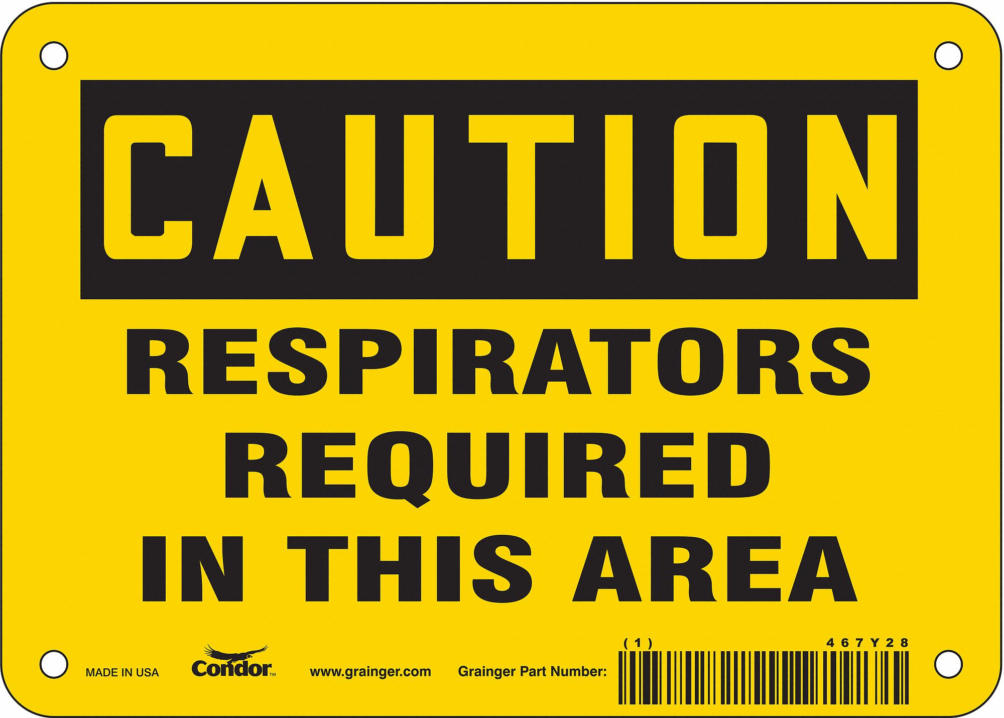 Safety Sign: Vinyl, Adhesive Sign Mounting, 5 in x 7 in Nominal Sign Size, Not Retroreflective
