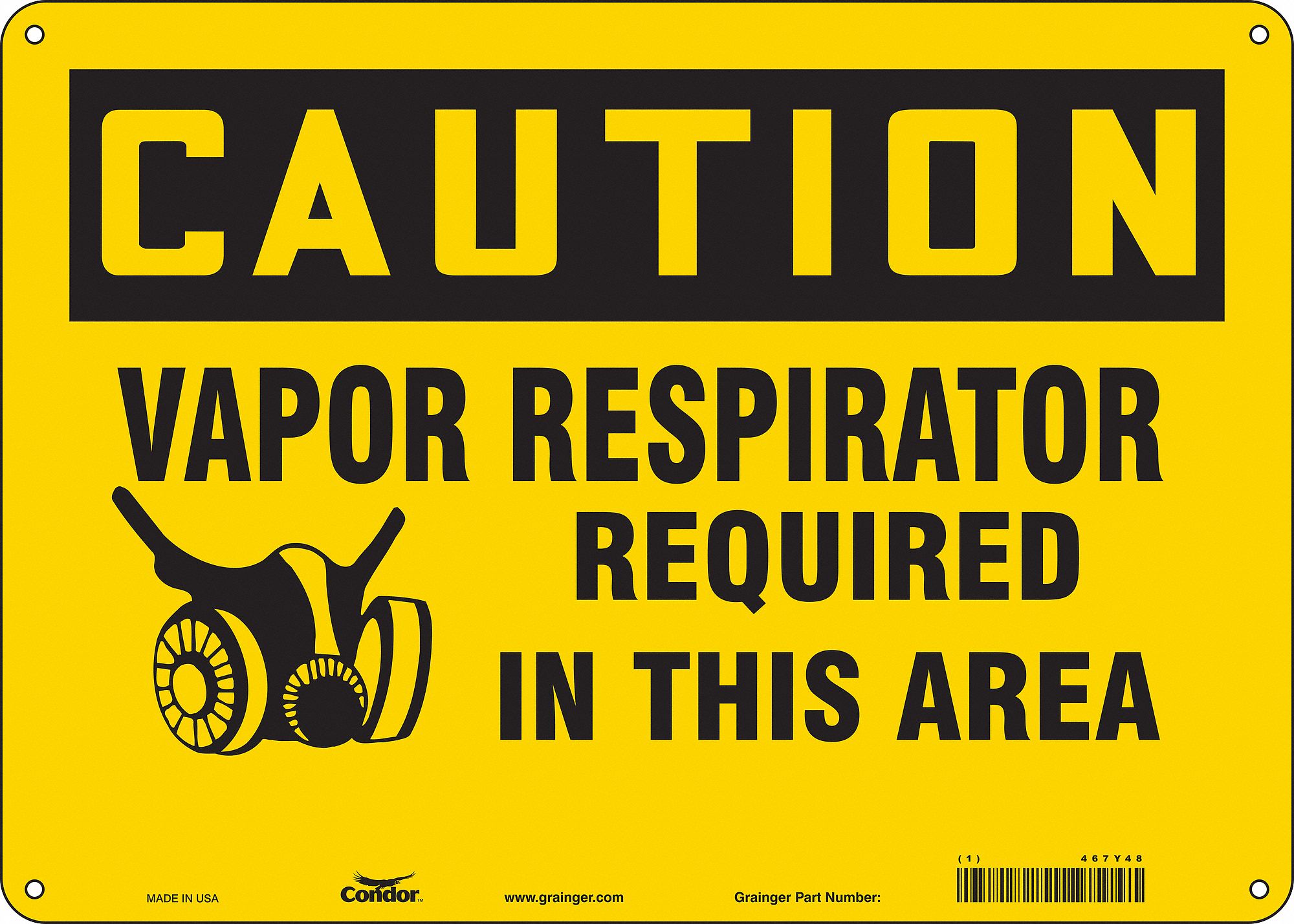 Safety Sign: Vinyl, Adhesive Sign Mounting, 10 in x 14 in Nominal Sign Size, Not Retroreflective