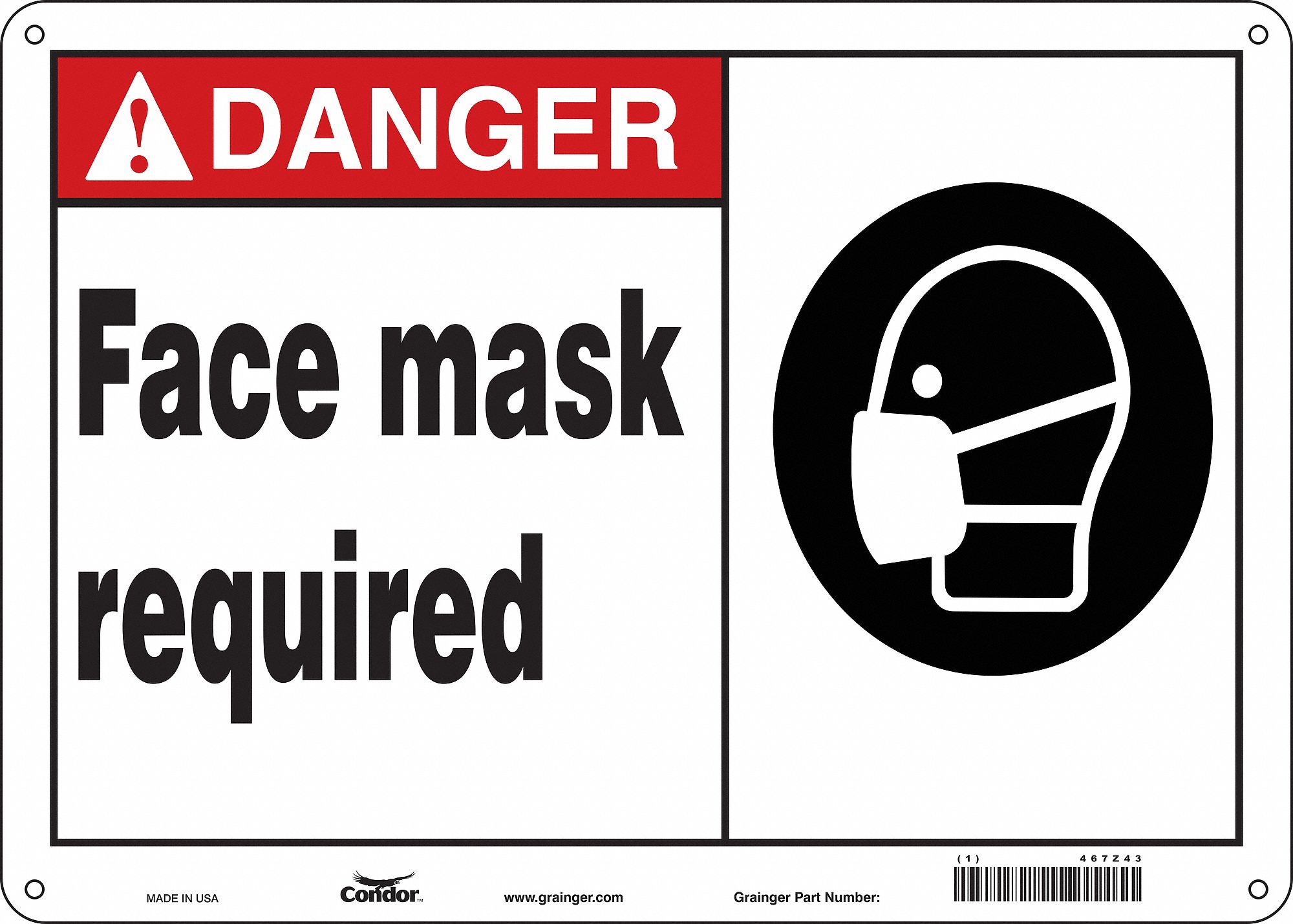 Safety Sign, 10 in x 14 in, Vinyl