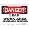Danger: Lead Work Area Respirator Required Signs