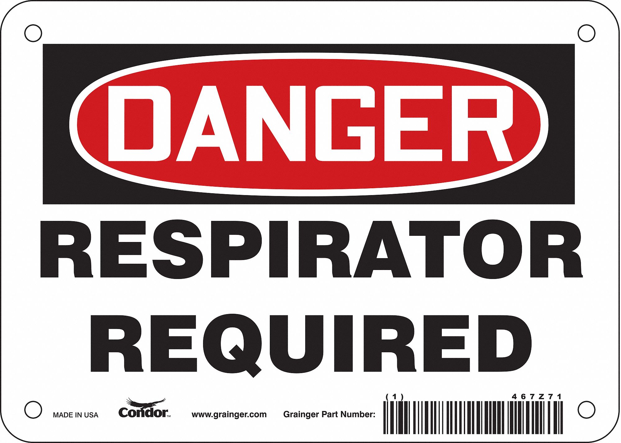 Safety Sign: Vinyl, Adhesive Sign Mounting, 5 in x 7 in Nominal Sign Size, Not Retroreflective