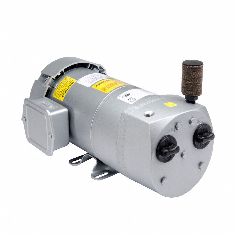 Vacuum Pump: 0.25 hp, 1 Phase, 115V AC, 4.8 cfm, 24 in Hg Max Vacuum, 1, 725 RPM Max Speed