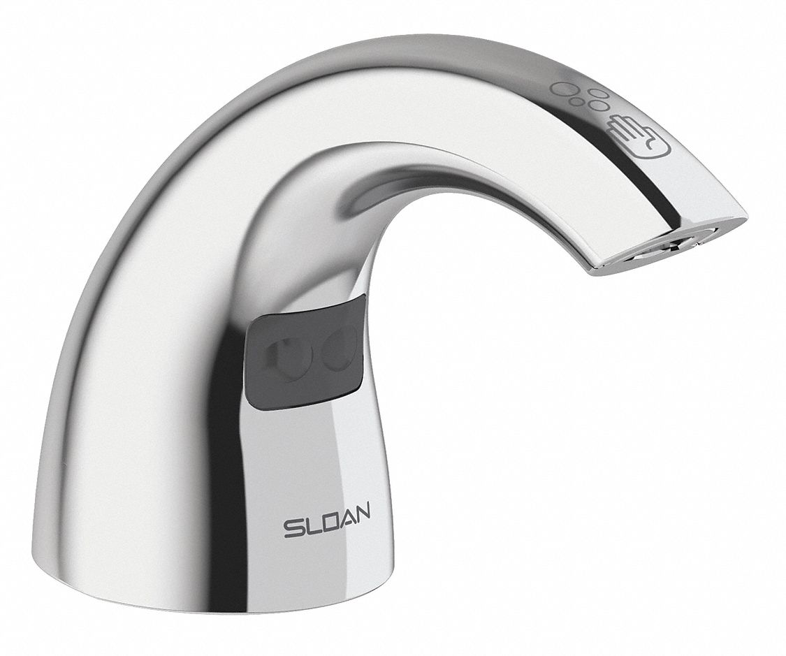 Soap Dispenser: Auto, Counter, Foam, 1, 500 mL Refill Size, Brass, Silver, Polished Chrome