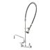Dual-Lever-Handle Two-Hole Widespread Wall-Mount Pre-Rinse Faucets