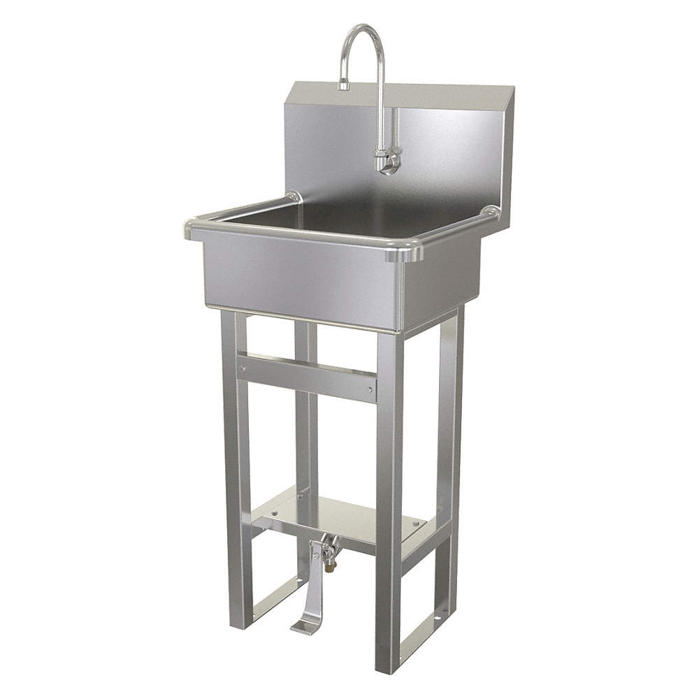 Stainless Steel Hand Sink With Faucet Floor Mounting Type Stainless