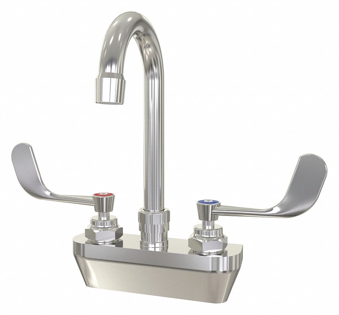 Sani-Lav, Chrome Finish, Gooseneck Service Sink Faucet - 468C68|27.5 ...