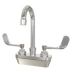 Gooseneck-Spout Dual-Wristblade-Handle Two-Hole Centerset Wall-Mount Service Sink Faucets