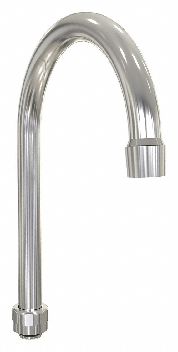 Spout: Spout, Gooseneck, Swivel Spout, Brass, Chrome, 2 gpm Flow Rate, Aerated, NPT