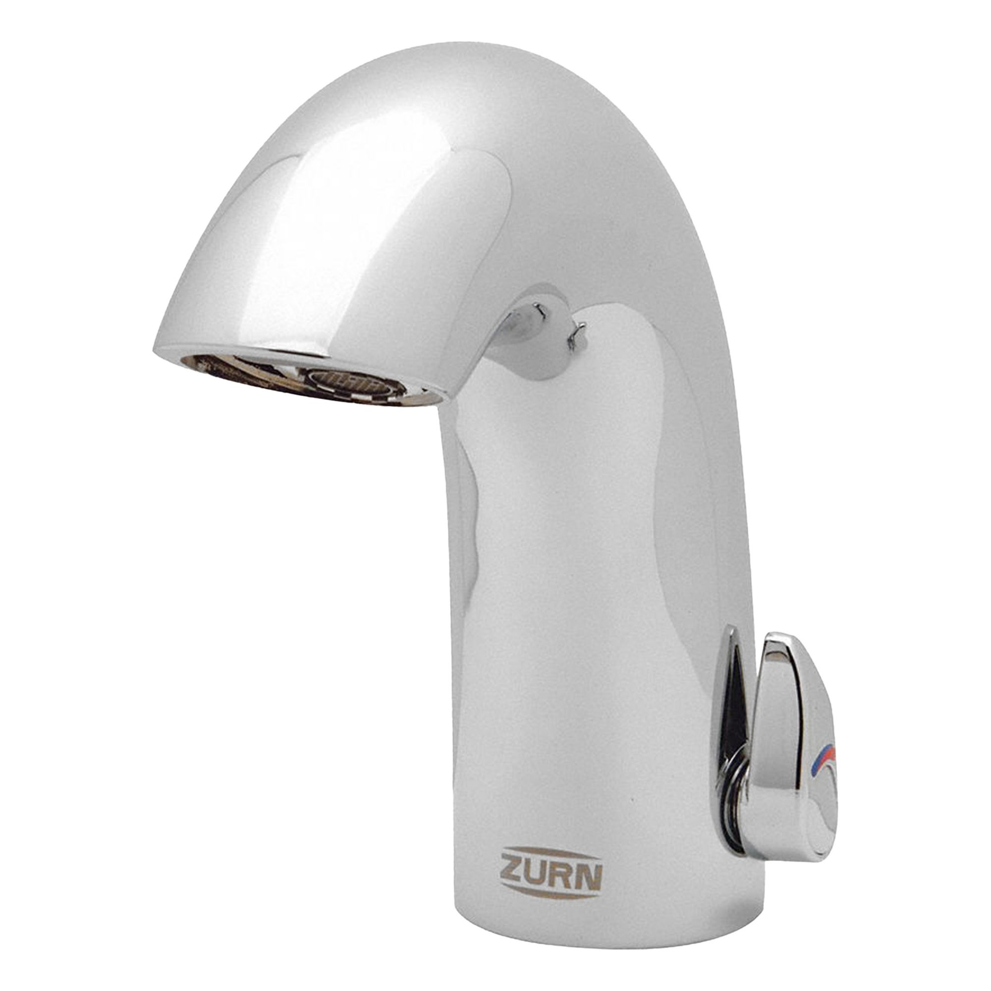 Bathroom Sensor Faucet: Aqua-Fit®, Brass, Chrome Finish, Single-Post, Battery, Spray, NPSM