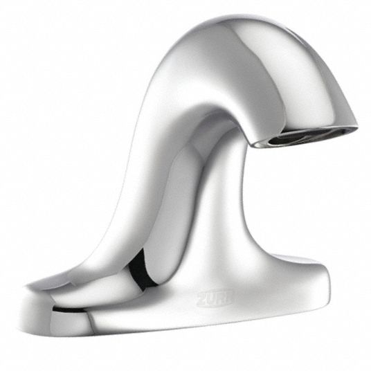 Zurn Chrome Mid Arc Bathroom Sink Faucet Motion Sensor Faucet Activation 0 35 Gpm 468d34 Z6955 Xl S Cwb M Grainger