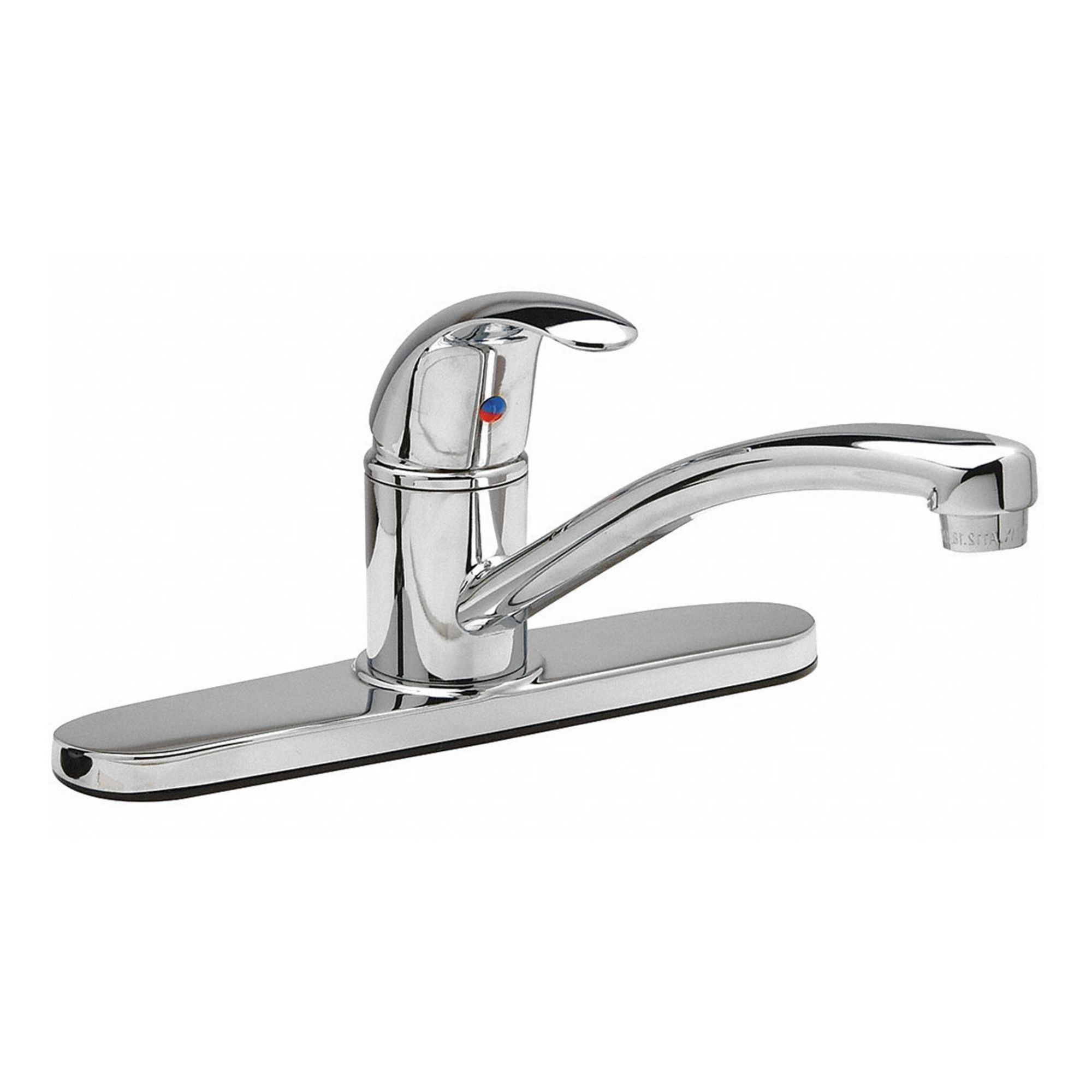 Low Arc Kitchen Faucet: AquaSpec®, Cast Brass, Single-Post, Deck, 3 Mounting Holes, Chrome, Arc