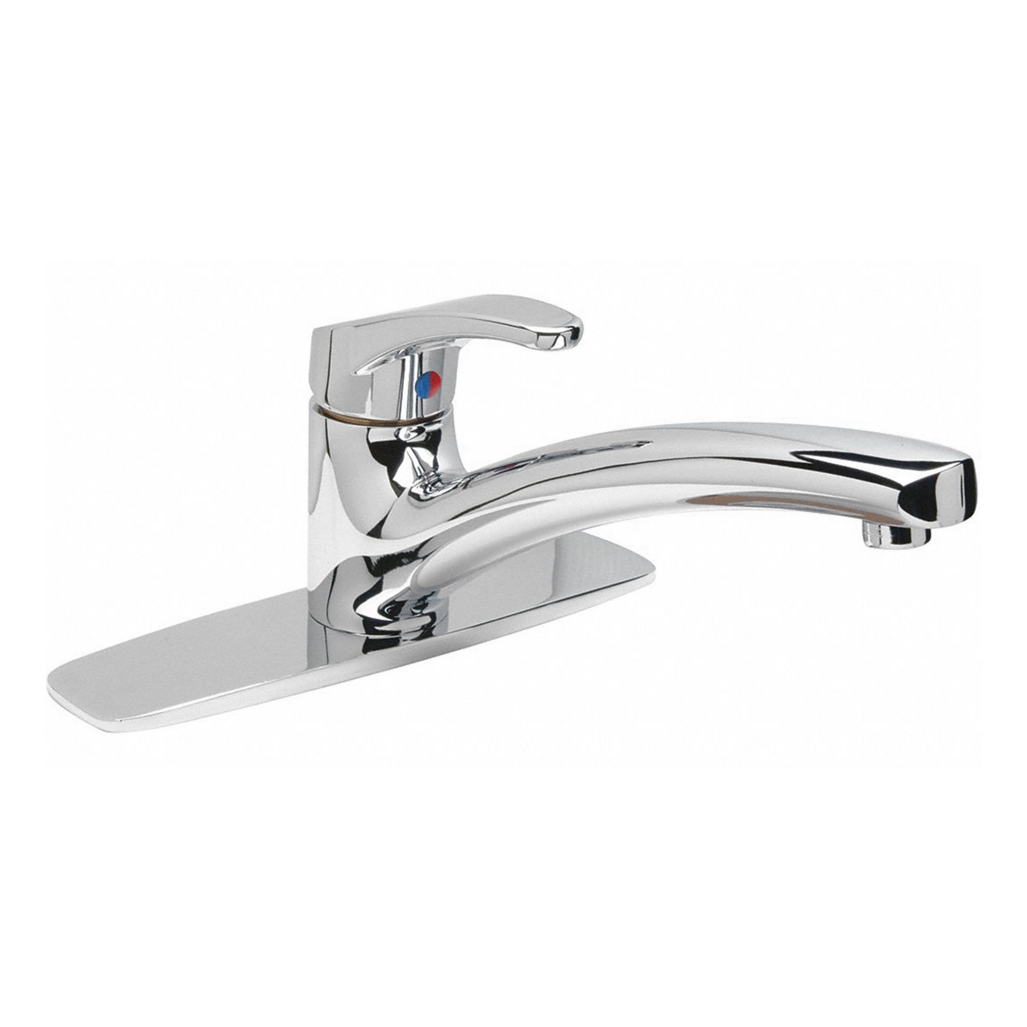 Low Arc Kitchen Faucet: AquaSpec®, Cast Brass, Single-Post, Deck, 1 Mounting Holes, Chrome, Arc