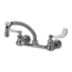 Low-Arc-Spout Dual-Wristblade-Handle Two-Hole Widespread Deck-Mount Service Sink Faucets