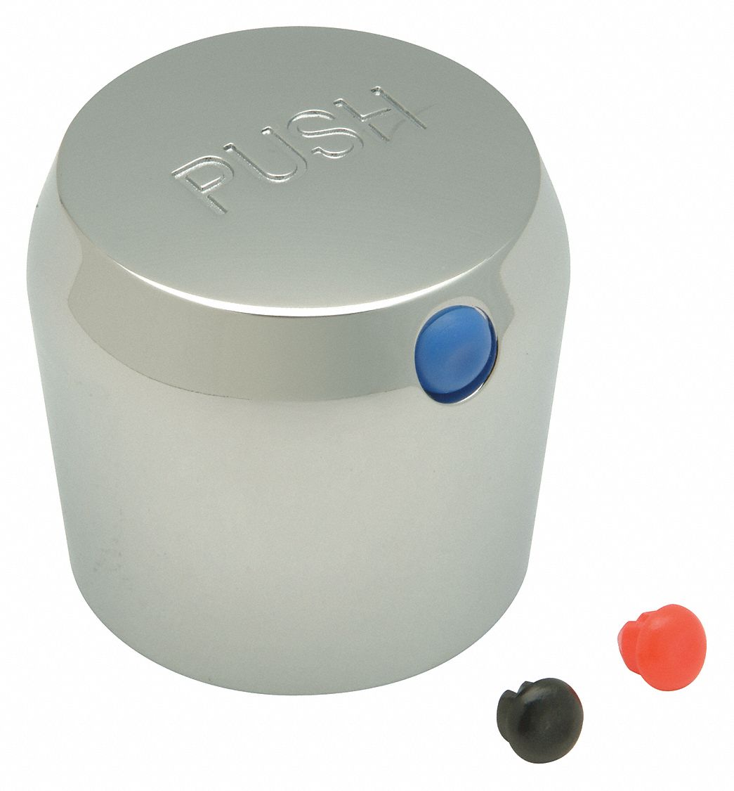 Handle: Zurn, Push Button Handle, Use with Cold Water Temp, Brass, Mixing Valve Not Included