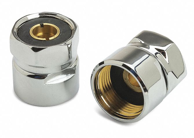 Adapter Kit: Fisher, For AquaSpec® Series, Use with Hot/Cold Water Temp, Brass, Chrome Finish