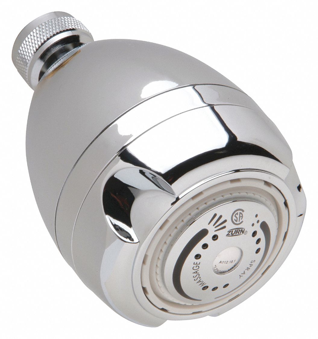 SHOWERHEAD: ZURN, WATER SAVER Z7000-S8, 1.75 GPM FIXED, CHROME FINISH