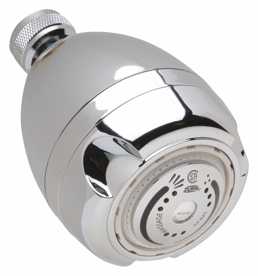 SHOWERHEAD: ZURN, WATER SAVER Z7000-S10, 1.25 GPM FIXED, CHROME FINISH