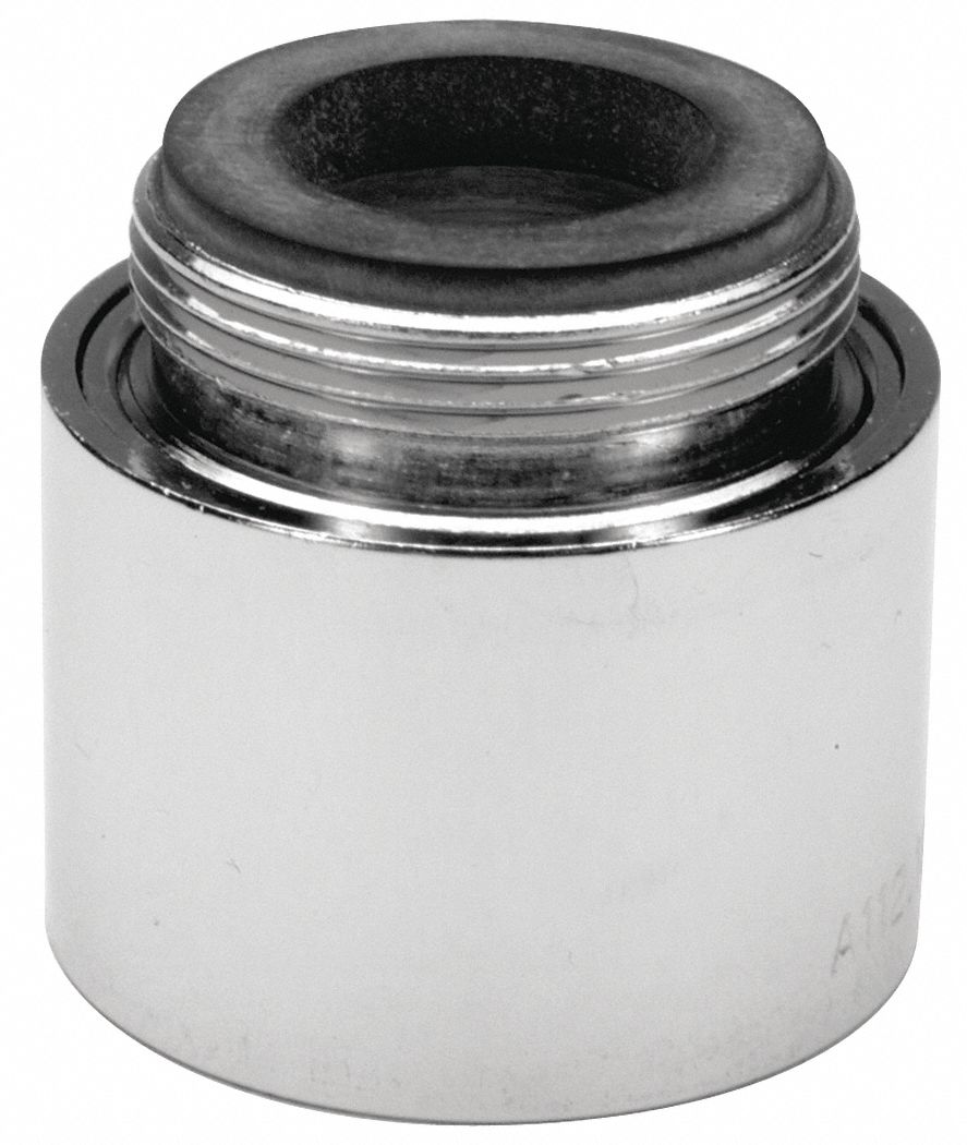 Aerator: 1 gpm Flow Rate, Laminar Flow Outlet, Brass, Chrome Finish, 13/16"-27 Connection Size