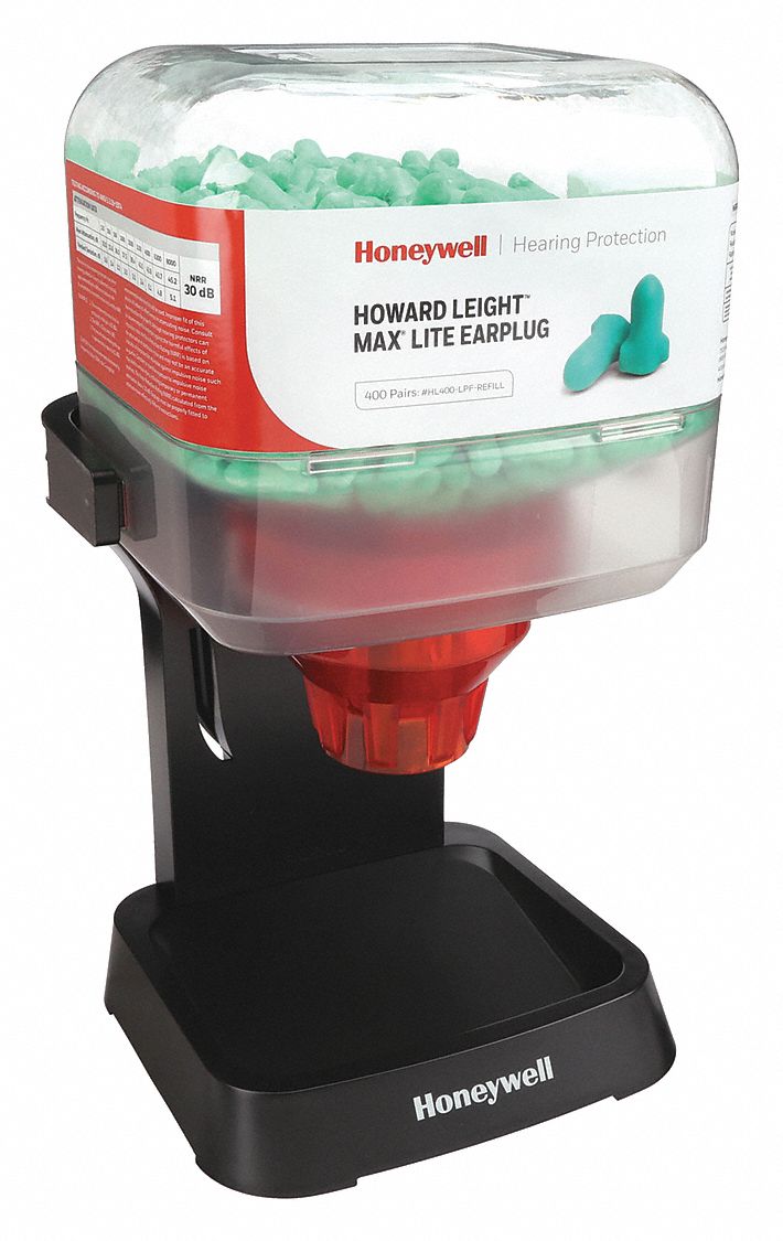 HONEYWELL HOWARD LEIGHT, Dispenser with Refill, ContouredT, Ear Plug Dispenser 468F28HL400