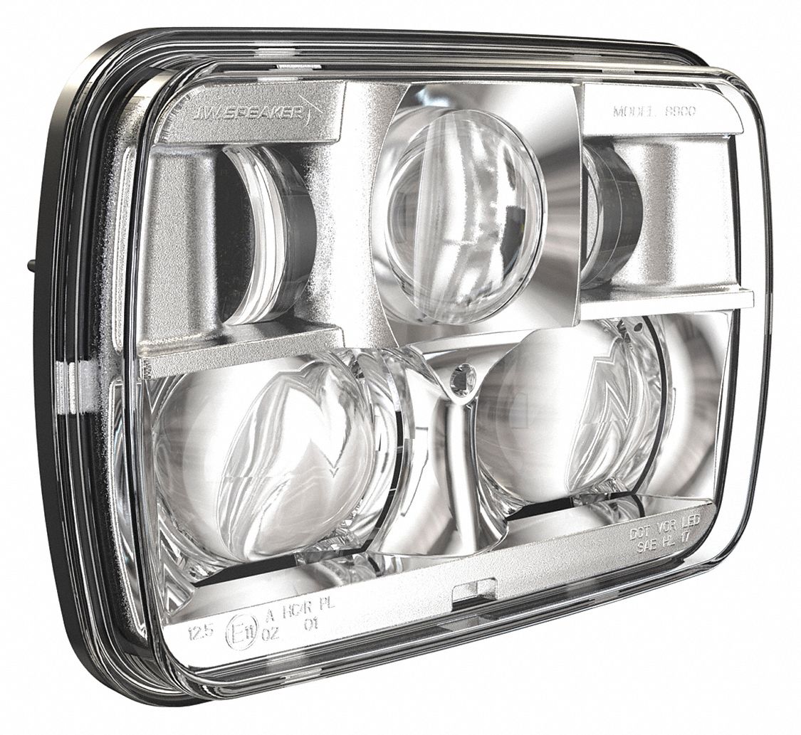 Headlight: Headlight, LED, Non-Heated, High Beam/Low Beam, Recessed Mount, H4 Connector