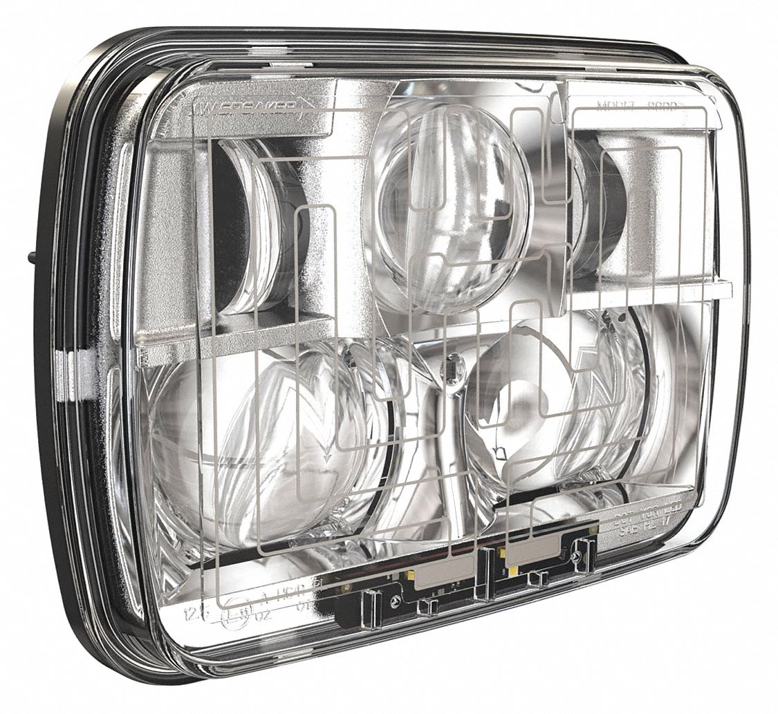 HEADLIGHT, LED, HEATED, HIGH BEAM/LOW BEAM, RECESSED MOUNT, H4 CONNECTOR
