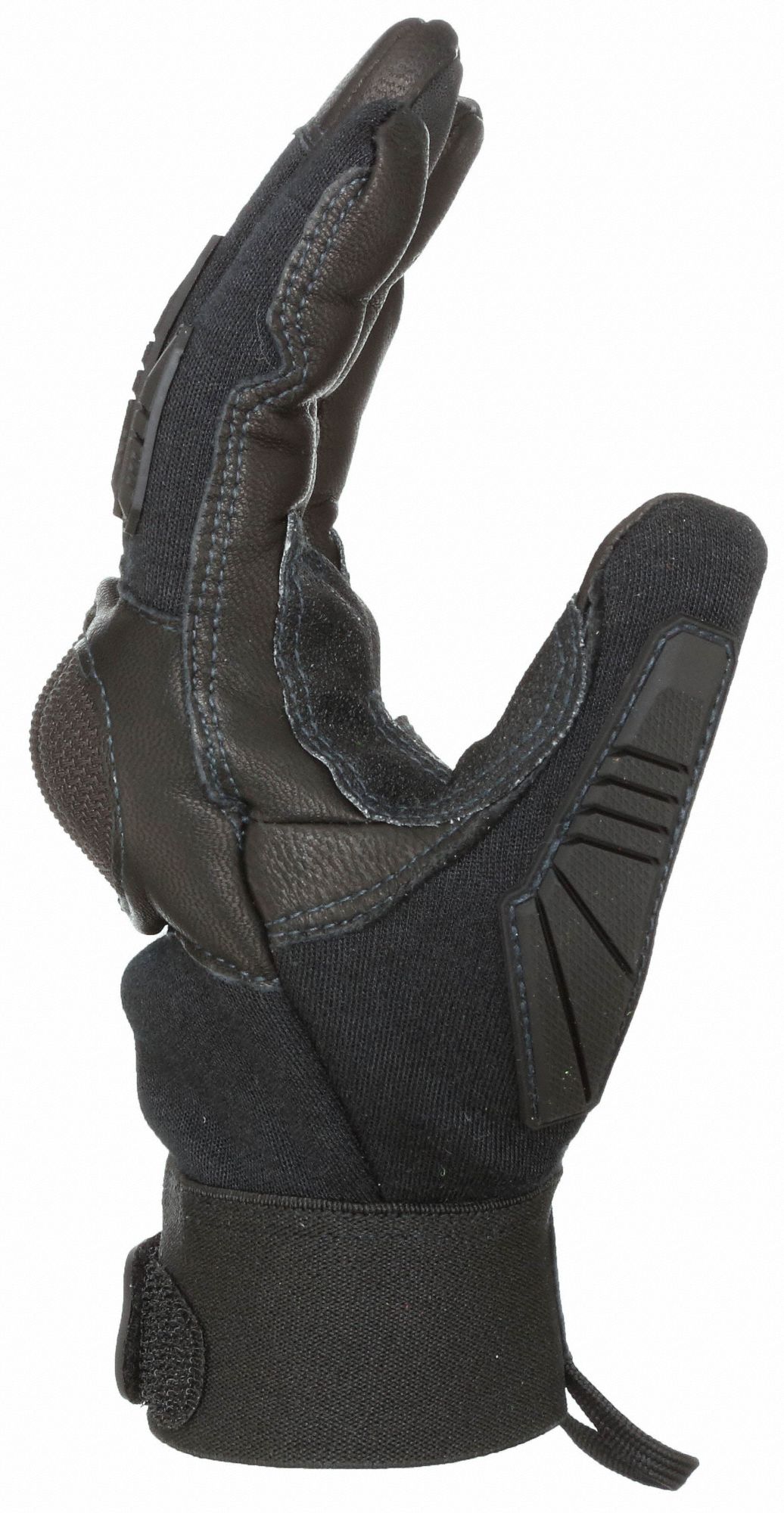 RINGERS GLOVES Tactical Glove, Goatskin Leather Palm Material, L, Black ...