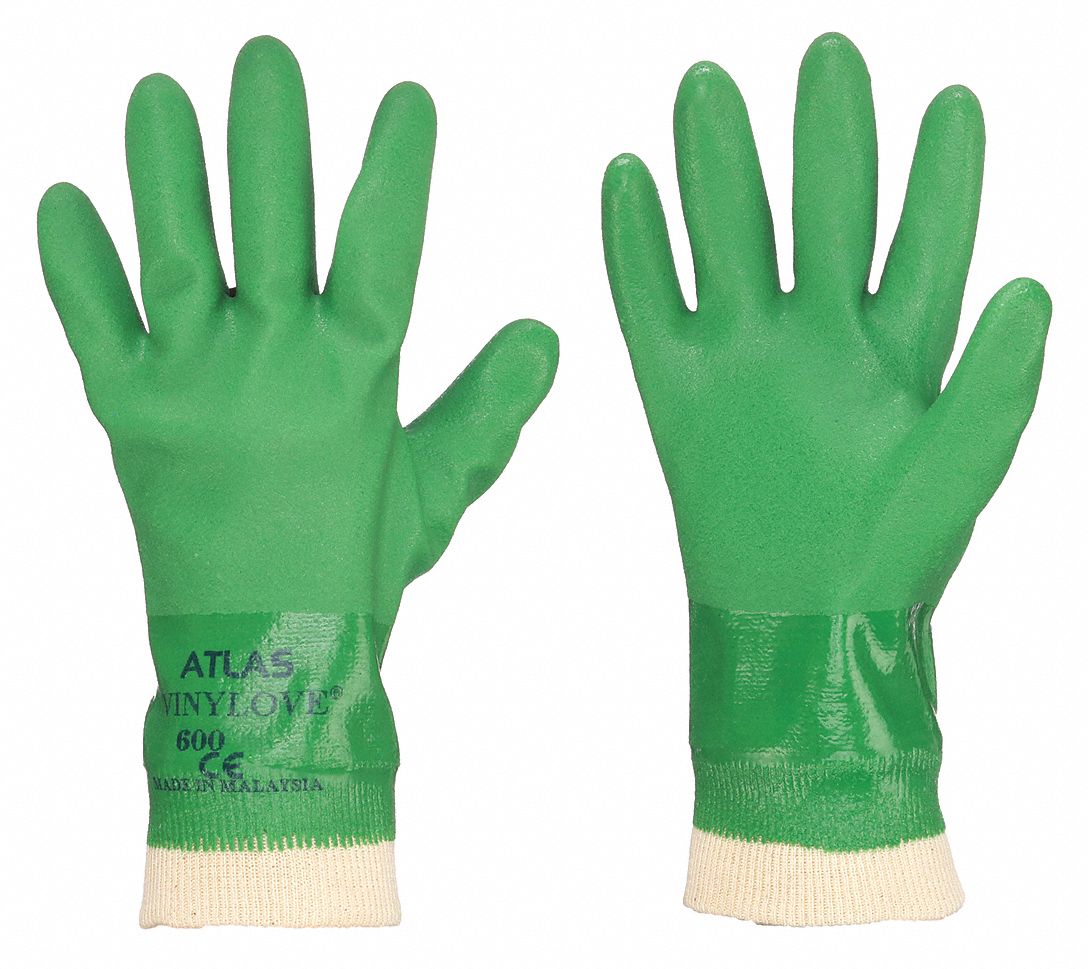 Coated Gloves, Green, S, PR