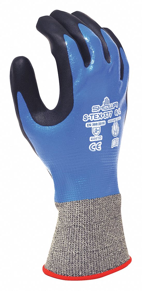 Coated Gloves Black/Blue/Gray XL PR