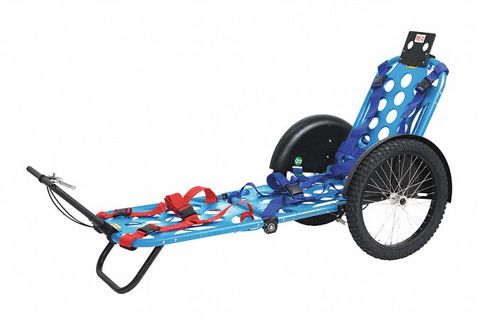 Mobile Stretcher,  72 in Length,  18 in Width,  10 in Height,  Blue,  400 lb Weight Capacity