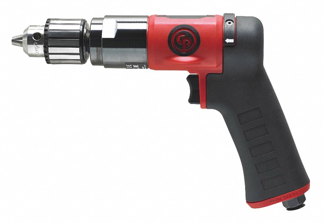 DRILL, 3/8 IN CHUCK SIZE, INDUSTRIAL DUTY, 2,100 RPM FREE SPEED, 0.5 HP, KEYED