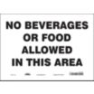 No Beverages Or Food Allowed In This Area Signs