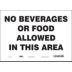 No Beverages Or Food Allowed In This Area Signs