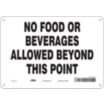 No Food Or Beverages Allowed Beyond This Point Signs