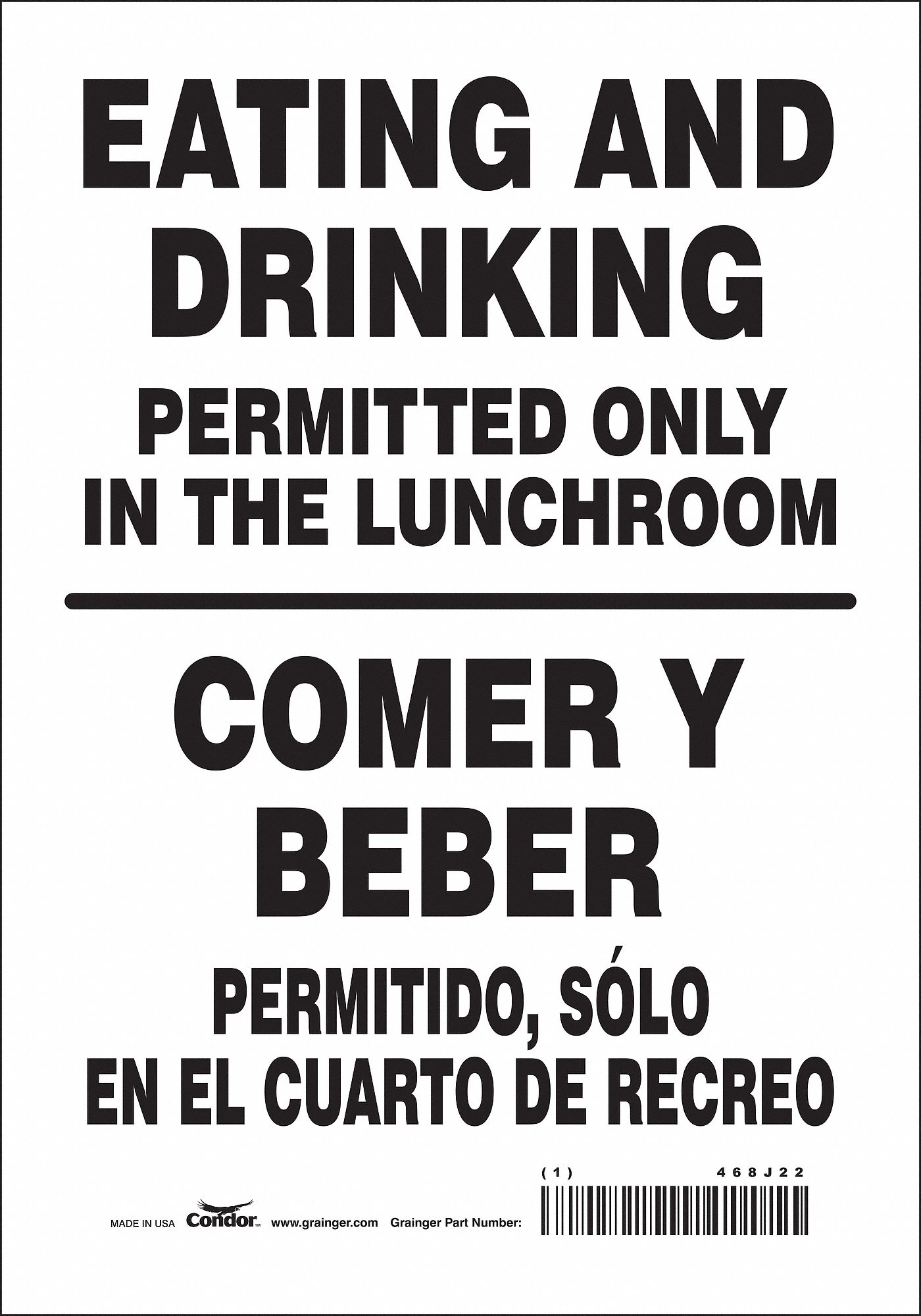 Safety Sign: Vinyl, Adhesive Sign Mounting, 10 in x 7 in Nominal Sign Size, Not Retroreflective