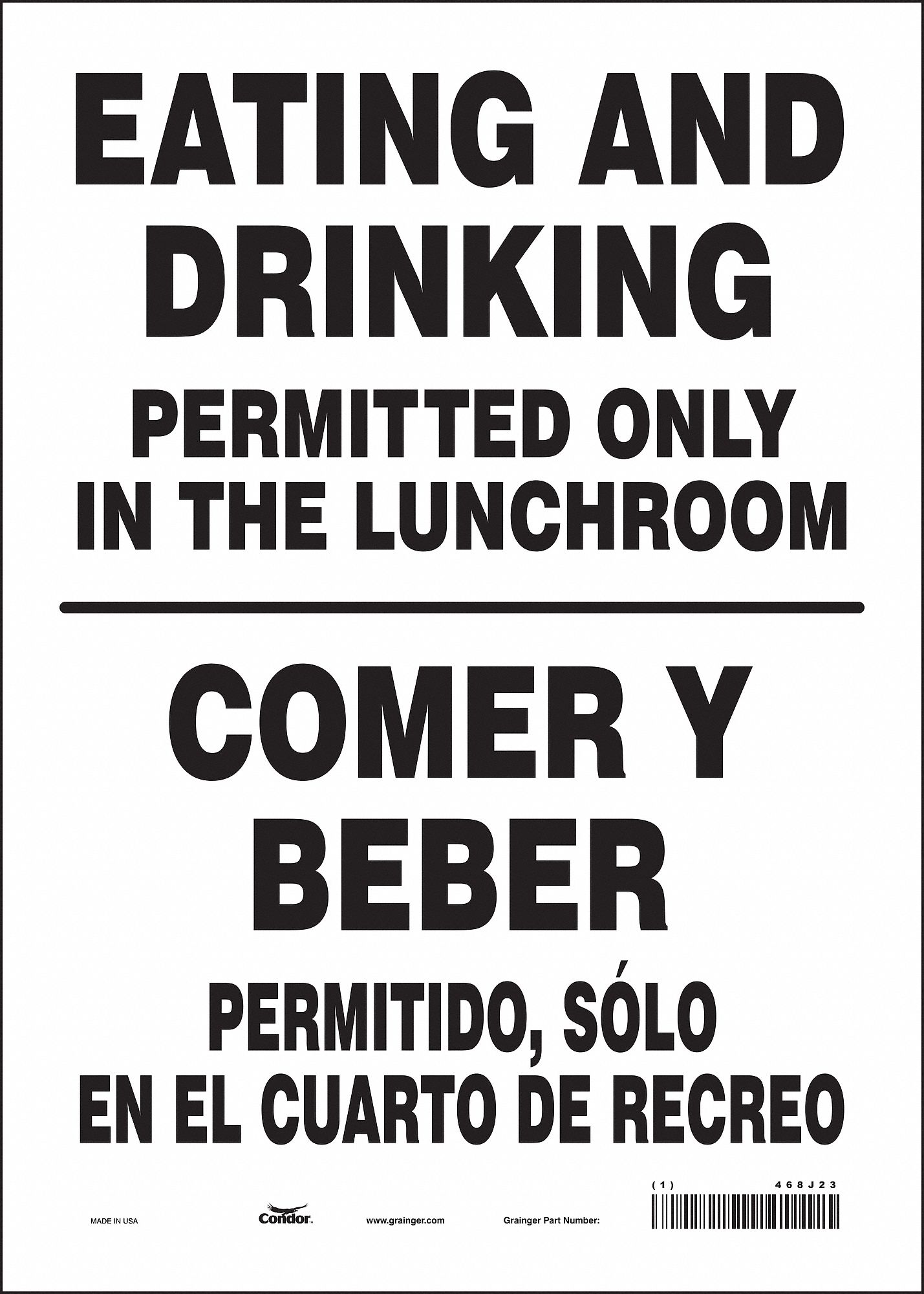 Safety Sign: Vinyl, Adhesive Sign Mounting, 14 in x 10 in Nominal Sign Size, Not Retroreflective