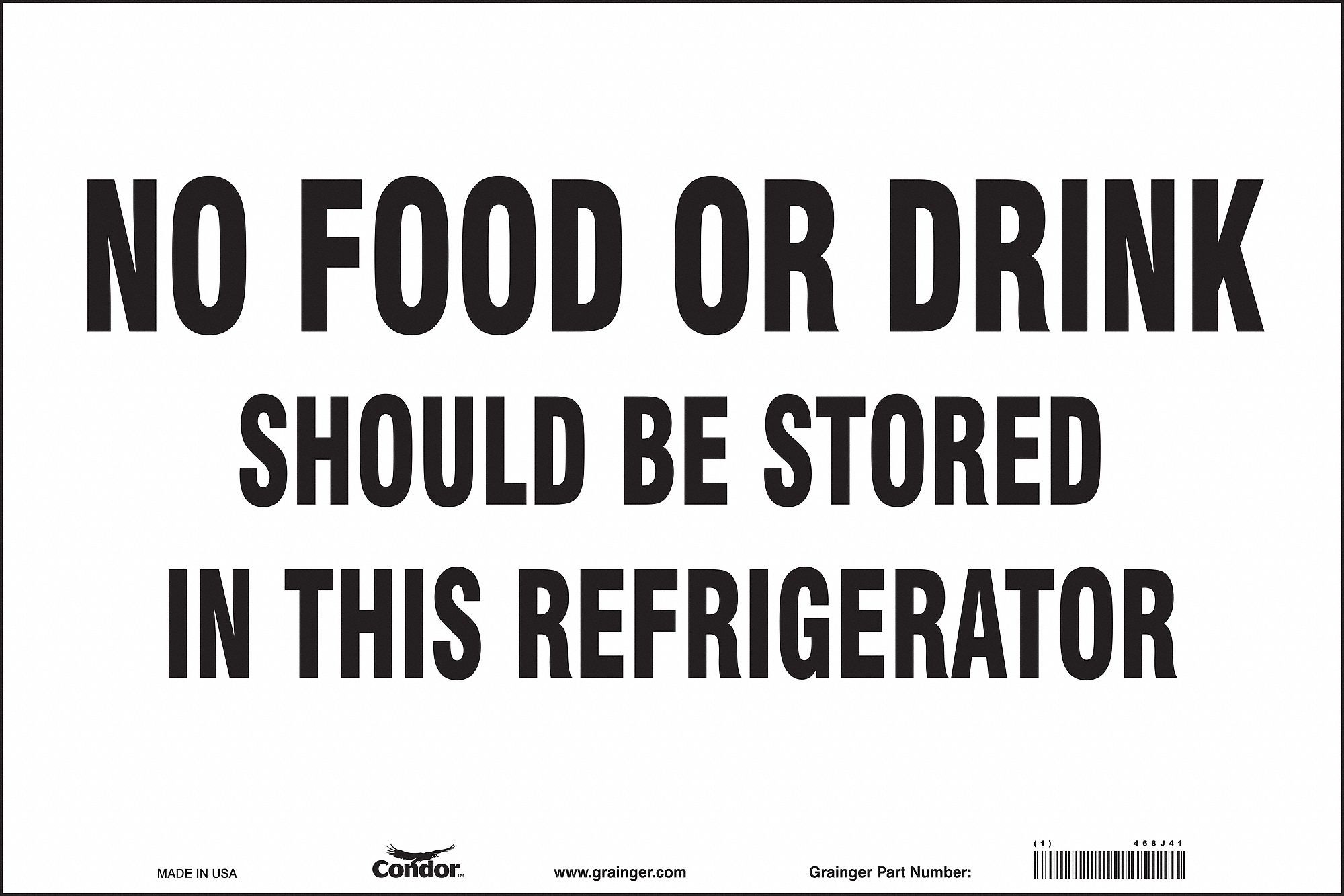Safety Sign: Vinyl, Adhesive Sign Mounting, 12 in x 18 in Nominal Sign Size, Not Retroreflective