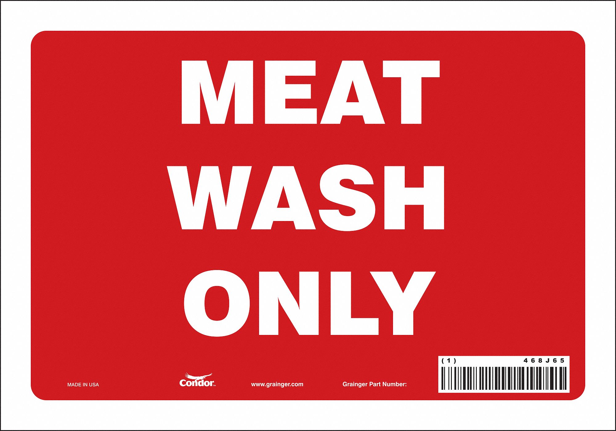 Safety Sign: Vinyl, Adhesive Sign Mounting, 7 in x 10 in Nominal Sign Size, Not Retroreflective