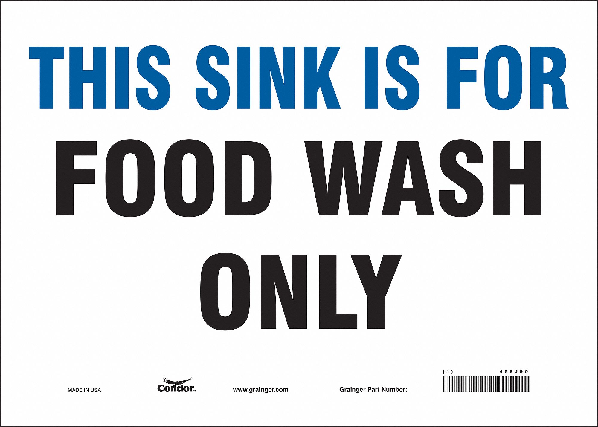 Safety Sign: Vinyl, Adhesive Sign Mounting, 10 in x 14 in Nominal Sign Size, Not Retroreflective