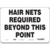 Hair Nets Required Beyond This Point Signs