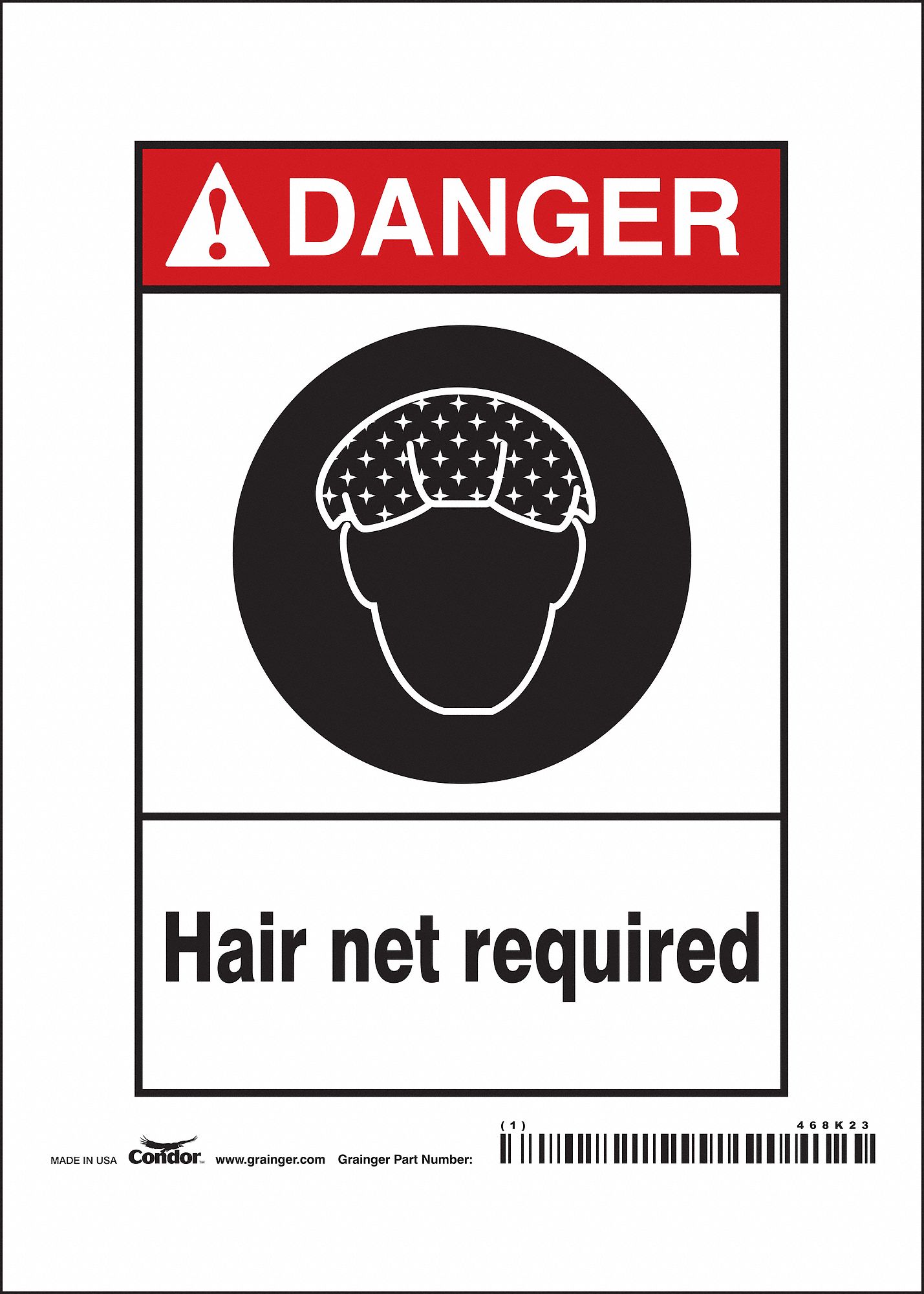Safety Sign: Aluminum, Mounting Holes Sign Mounting, 7 in x 5 in Nominal Sign Size, 0.032 in Thick