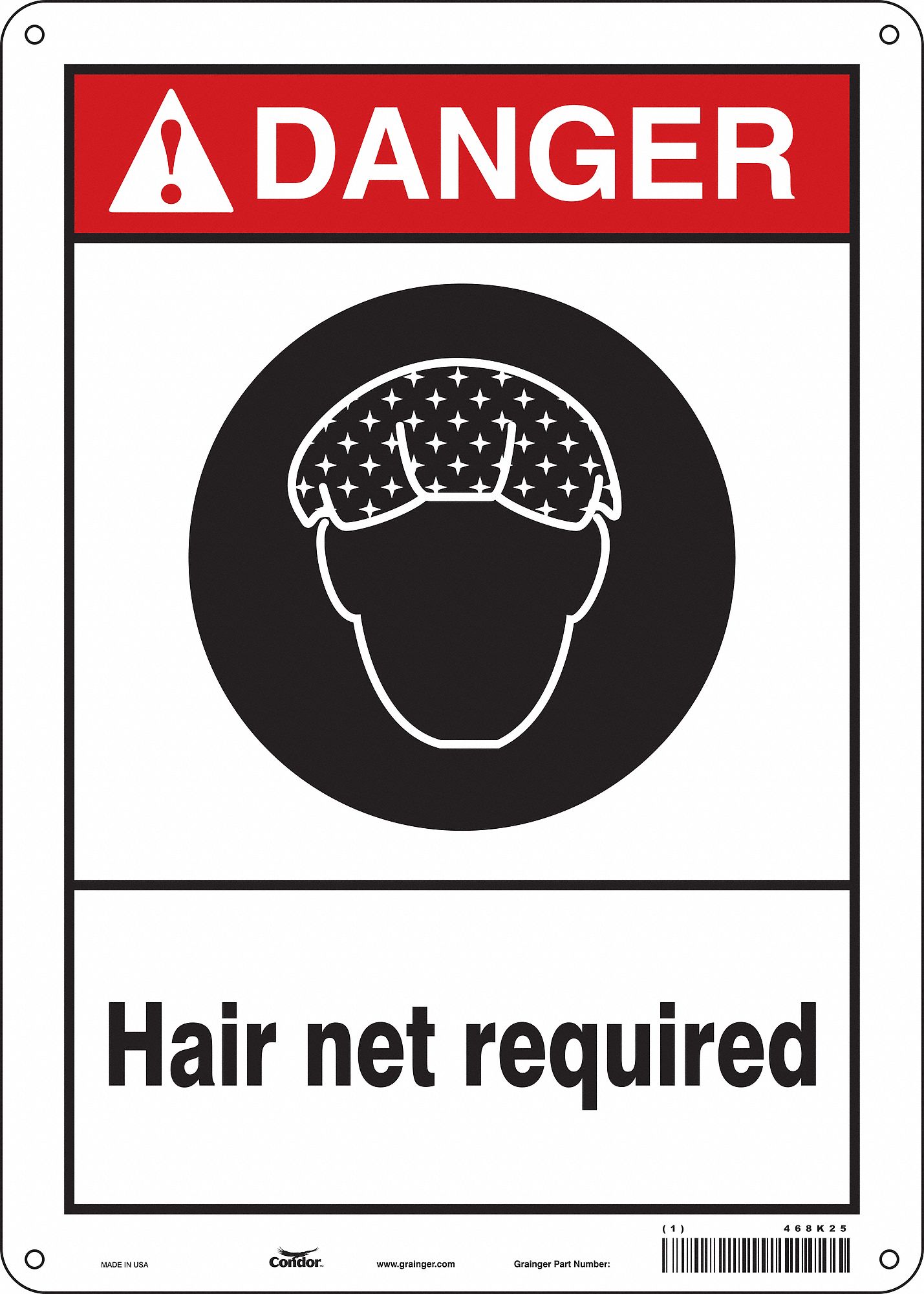 Safety Sign: Aluminum, Mounting Holes Sign Mounting, 14 in x 10 in Nominal Sign Size, 0.032 in Thick
