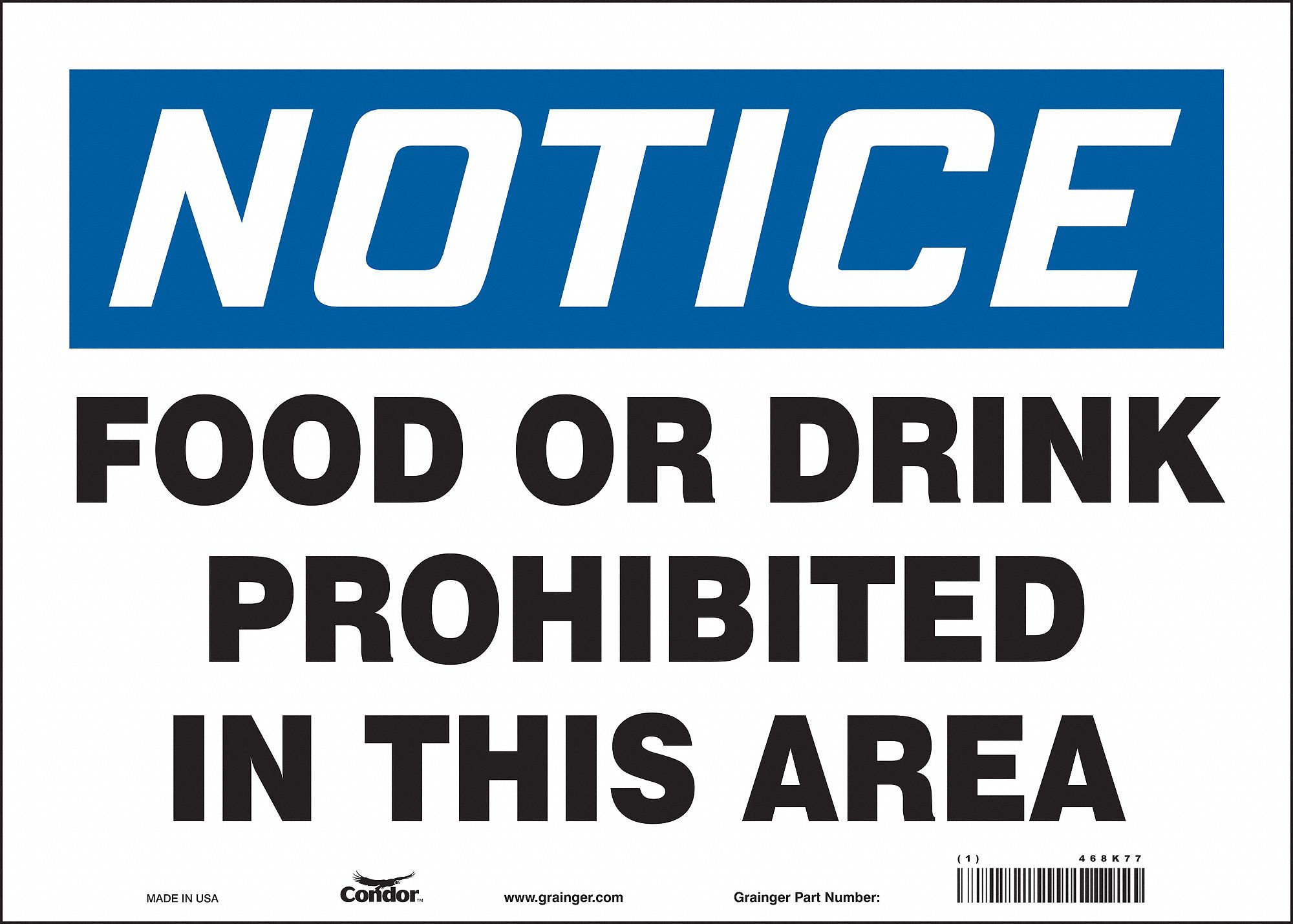 Safety Sign: Vinyl, Adhesive Sign Mounting, 10 in x 14 in Nominal Sign Size, Not Retroreflective