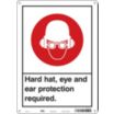 Hard Hat, Eye And Ear Protection Required. Signs
