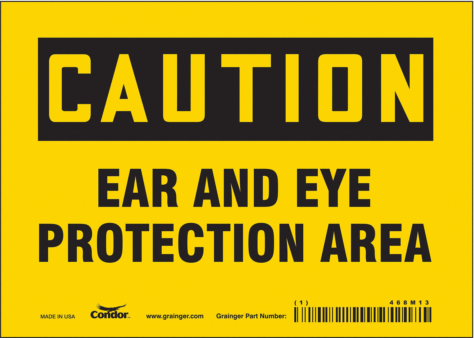 Safety Sign: Vinyl, Adhesive Sign Mounting, 5 in x 7 in Nominal Sign Size, Not Retroreflective